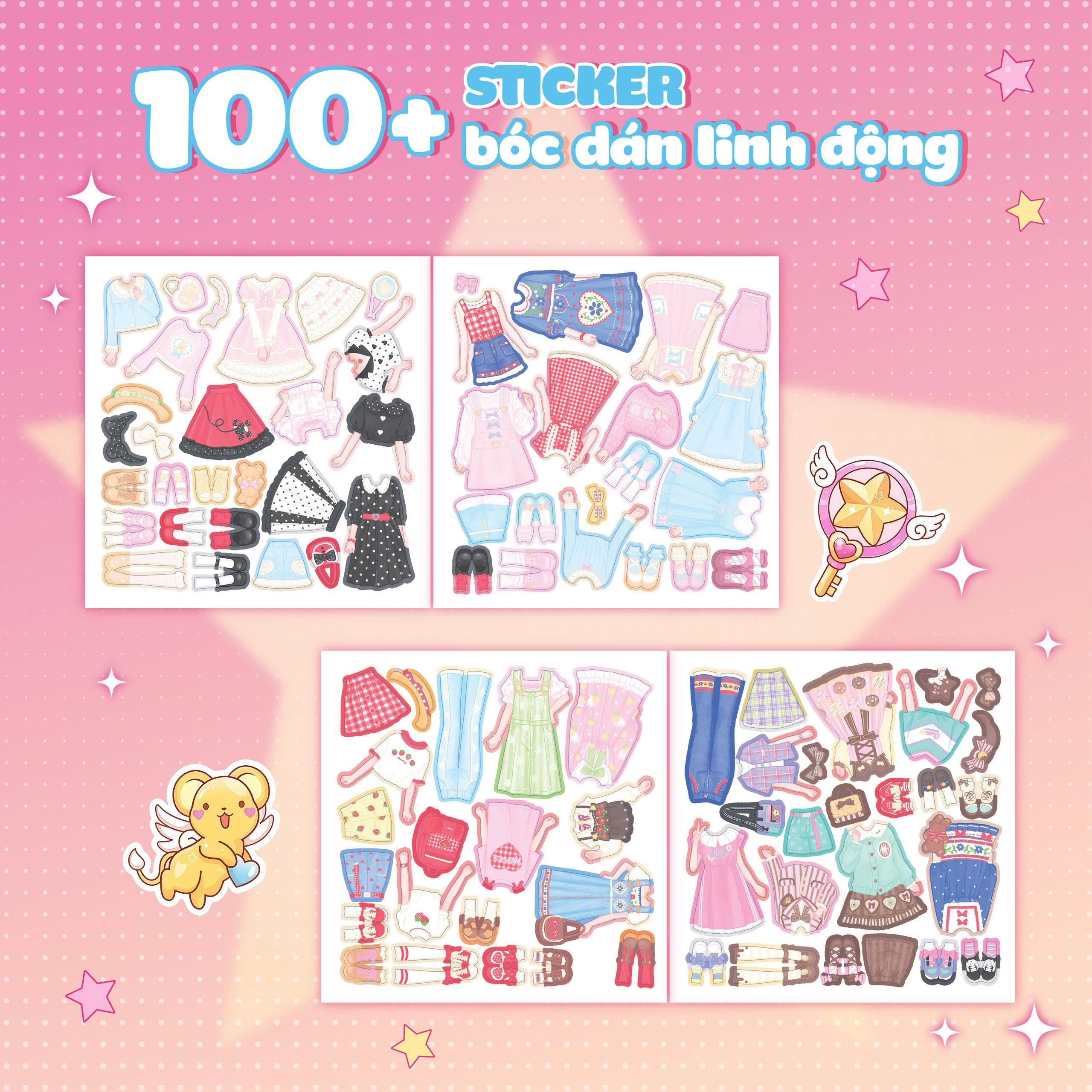 Thời Trang Anime (100+ Stickers Dễ Thương) - Sách Bóc Dán Sticker Thời Trang Cho Bé Gái - ảnh 6