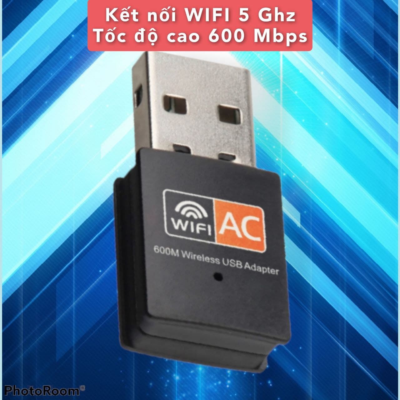 [CÓ SẴN] USB Nâng cấp thu wifi 5G, AC 5Ghz 600Mbps, có ANTEN, Gigabit cho máy bàn và laptop tốc độ cao