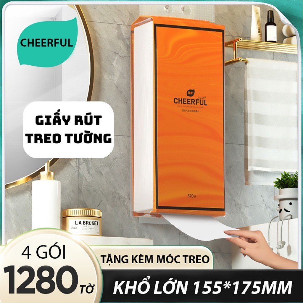 KHĂN GIẤY RÚT TREO TƯỜNG CHEER.F.U.L tiện lợi