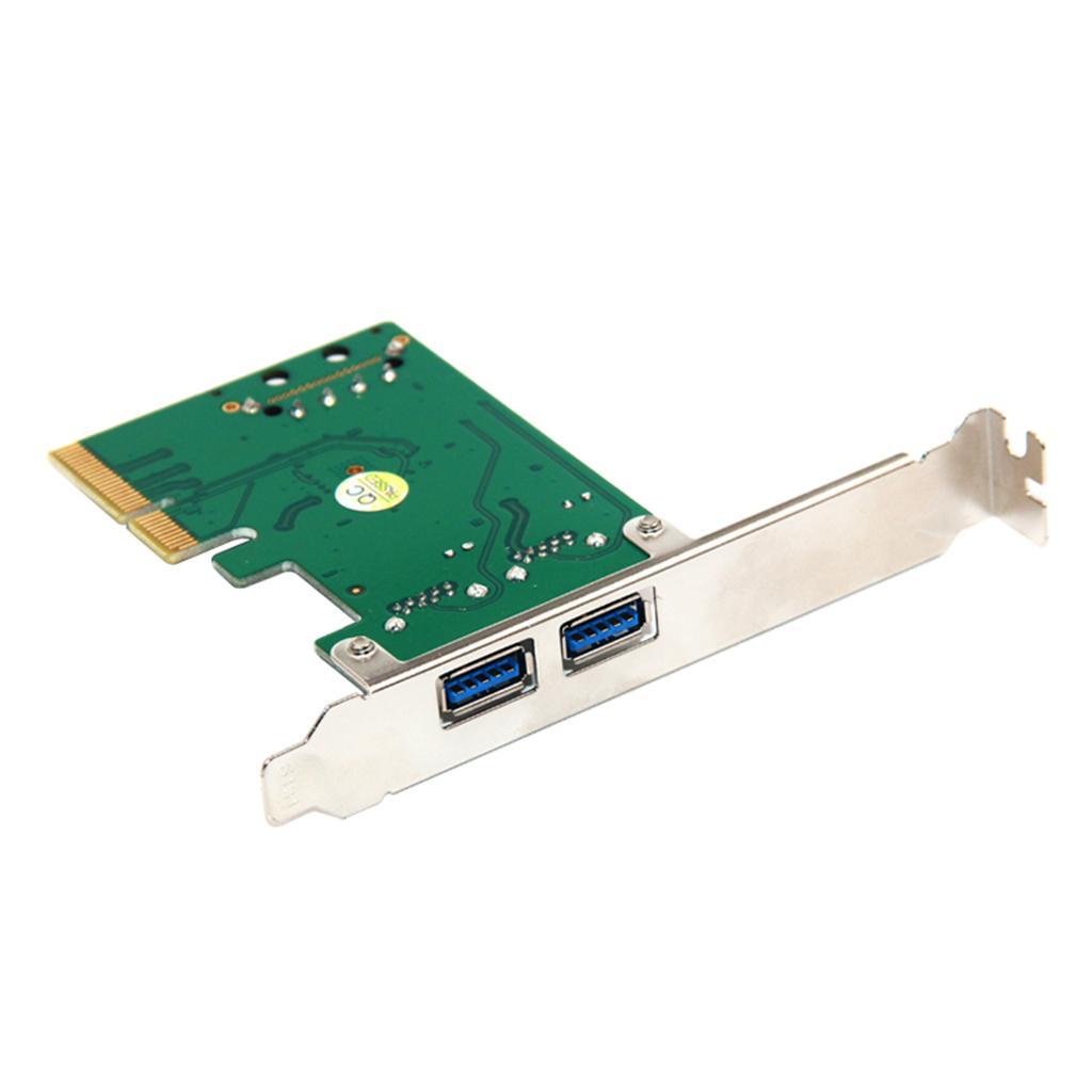 PCI-E 4x Express to 2Ports USB 3.1 Add on Expansion Card Adapter 10Gbps