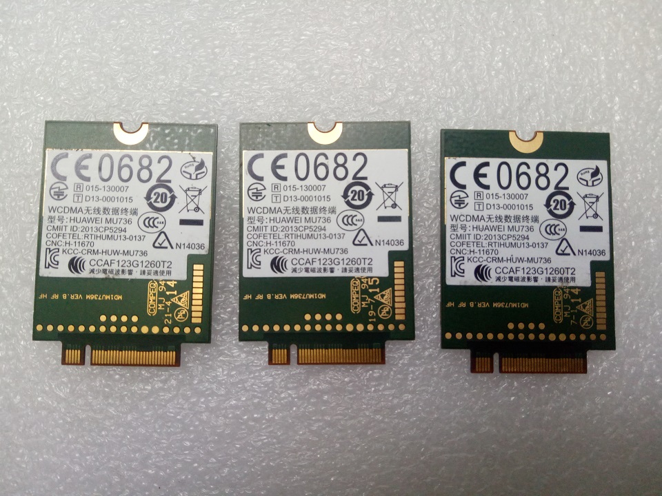 Card WWan 3G Huawei MU736 dùng cho laptop Dell E7250, E7450, Asus, Acer - Hàng chính hãng