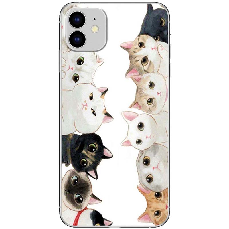 Ốp lưng dành cho iPhone 11 mẫu Các con mèo