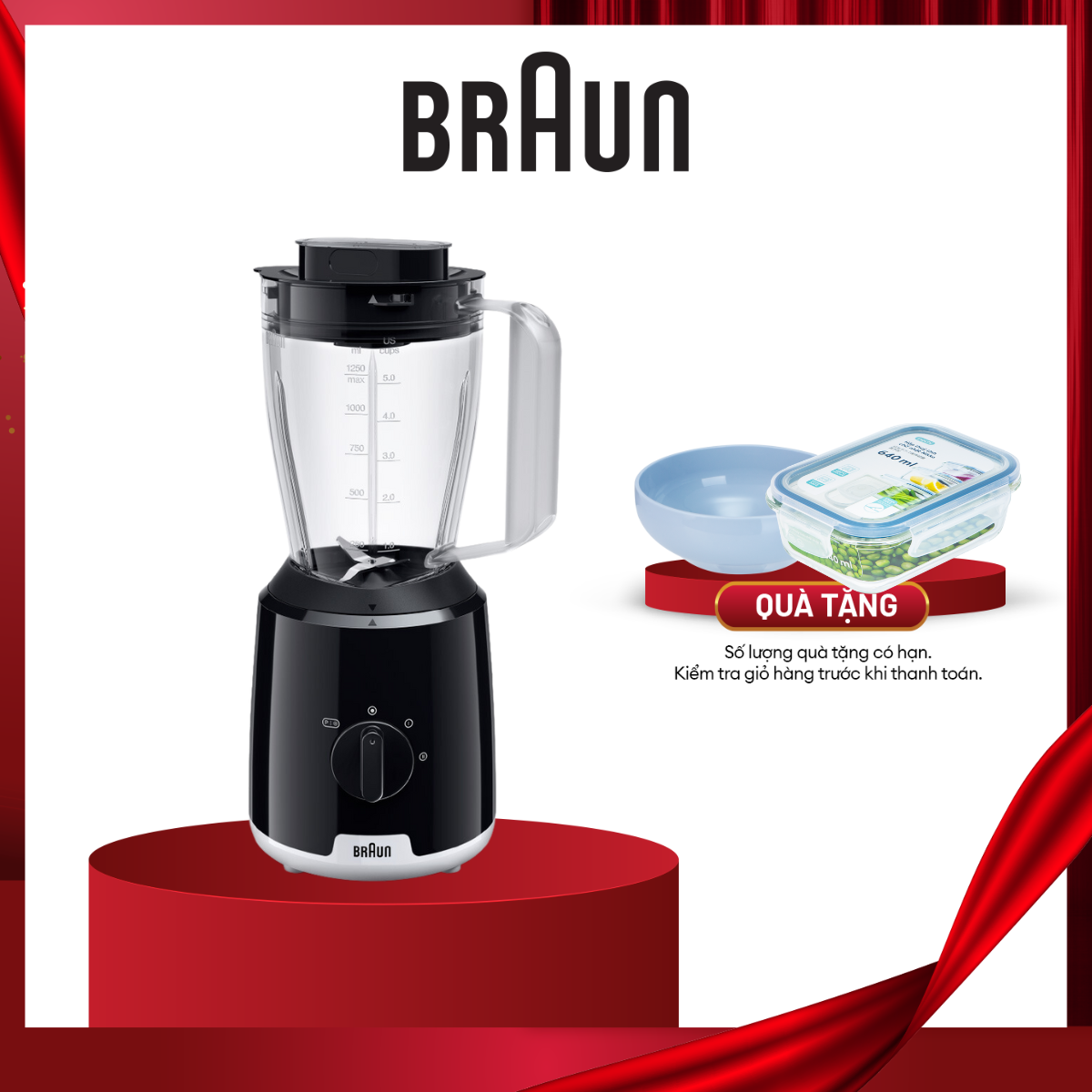 Máy xay sinh tố Braun JB1000BK-Hàng chính hãng