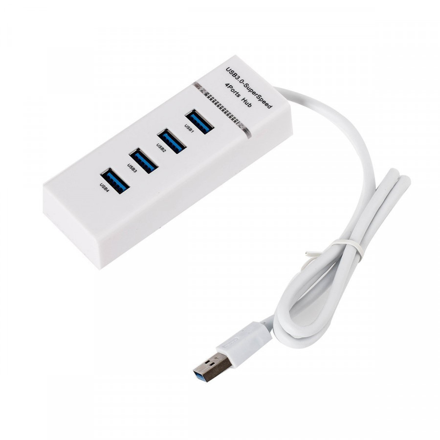 Bộ chia 4 cổng usb 3.0 USB 3.0 hub trắng