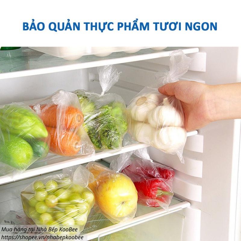 Cuộn 200 túi đựng thực phẩm tủ lạnh sinh học tự hủy - Túi thực phẩm CUỘN TO TIẾT KIỆM 500GR