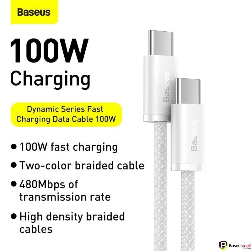 Cáp Sạc Baseus Dynamic Series Fast Charging Data Cable Type-C to Type-C 100W - Hàng chính hãng