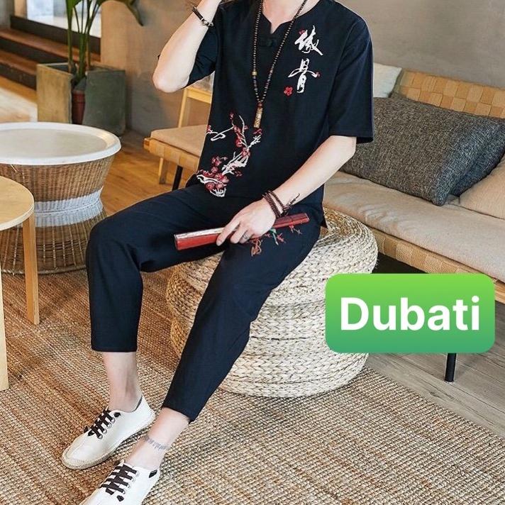 ĐỒ BỘ THỂ THAO HOA ĐÀO, ĐỒ BỘ THỂ THAO NAM, CHẤT VẢI MỀM MỊN THOÁNG MÁT SANG CHẢNH NEW- DUBATI FASHION