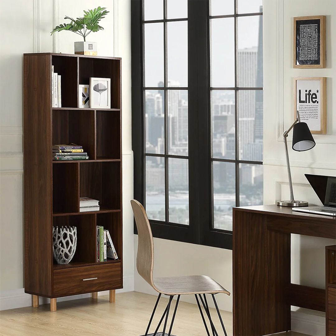 Giá sách gỗ gia đình đa năng tiện nghi SMLIFE Beeb