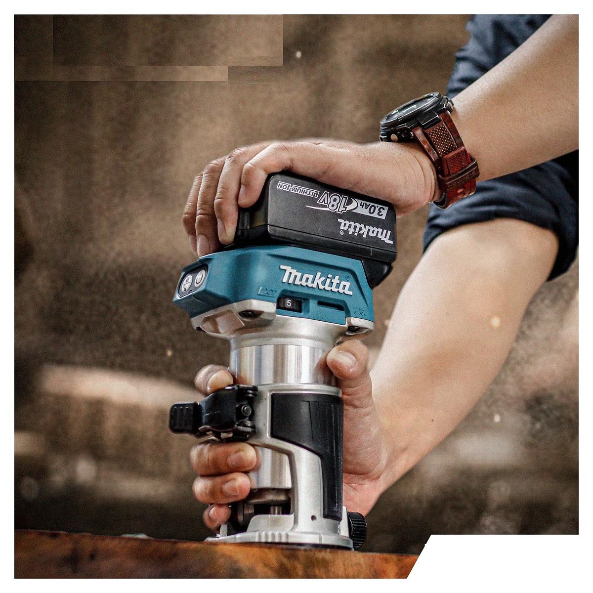 MÁY ĐÁNH CẠNH DÙNG PIN 1/4". 3/8" MAKITA DRT50RFX8 - HÀNG CHÍNH HÃNG