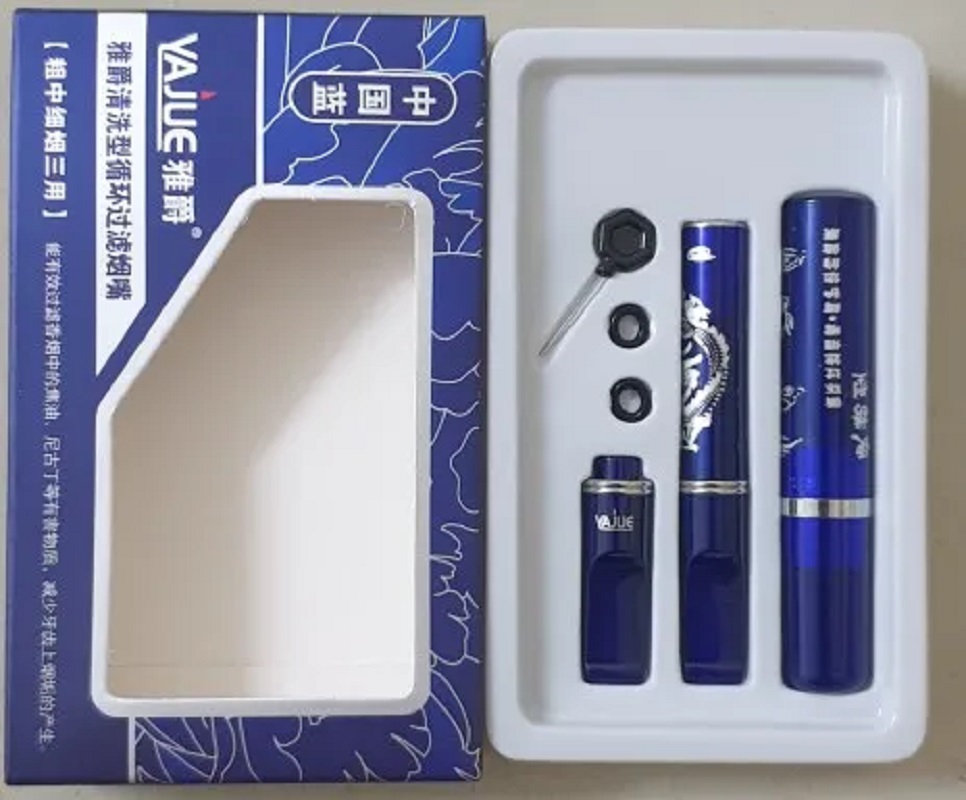 Bộ Lọc Thuốc Cao Cấp Khắc Hình Hoa Văn Rồng Xanh Cho Người Chơi Hệ Phong Thuỷ FULLSIZE-FULLBOX