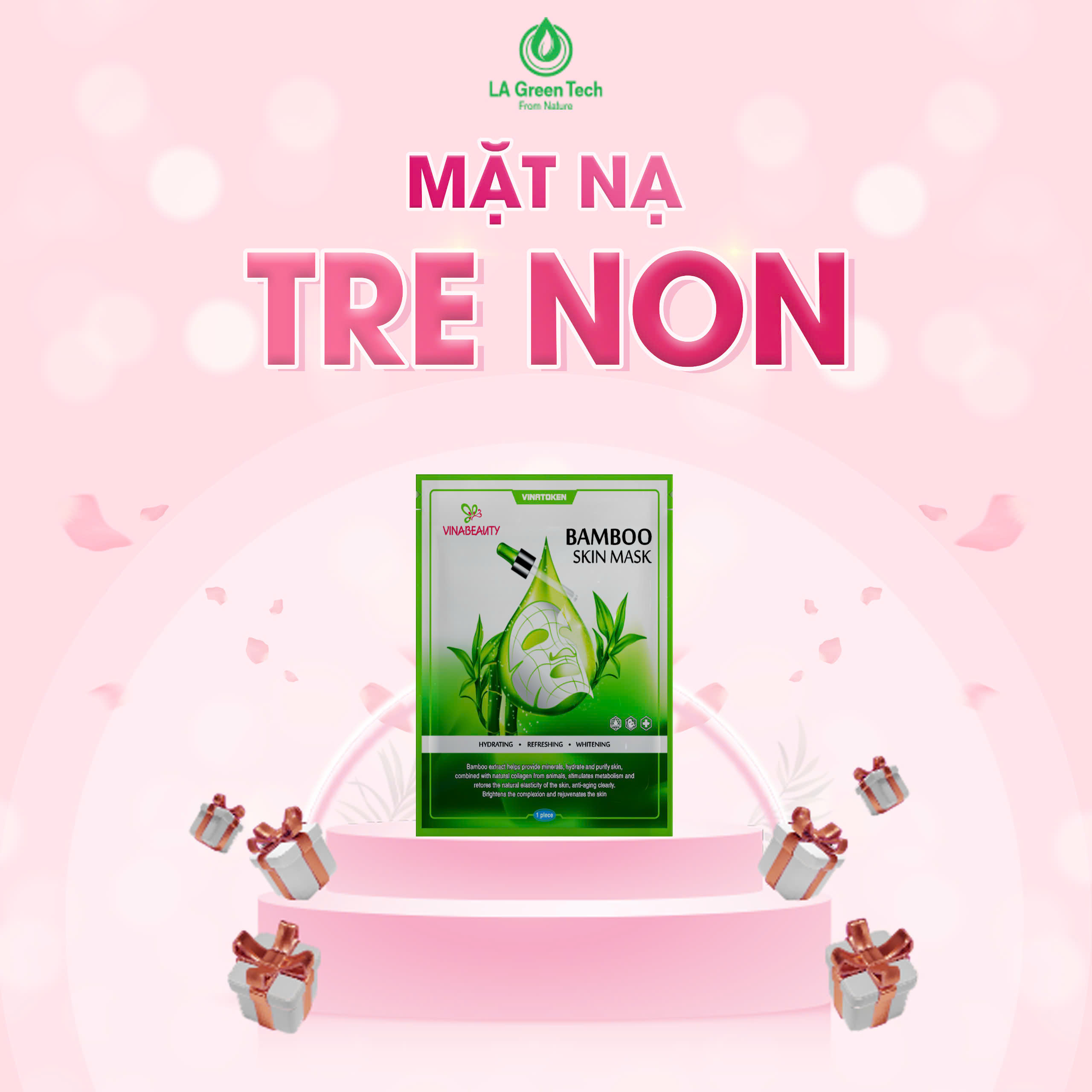 Mặt nạ tre BESKINATY Hàn Quốc dưỡng ẩm, ngăn ngừa lão hóa da