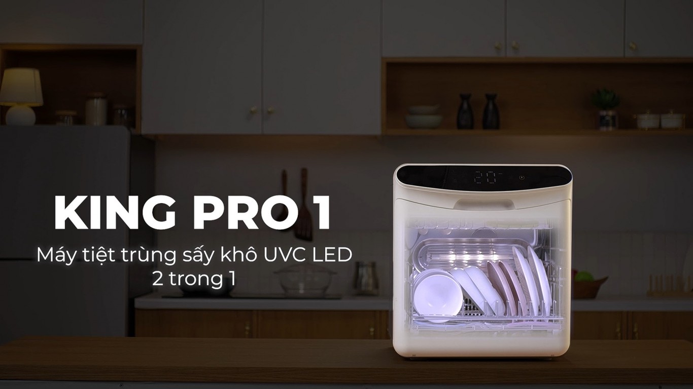 MÁY TIỆT TRÙNG SẤY KHÔ UVC LED 2 TRONG 1 35L FATZBABY - KING PRO 1