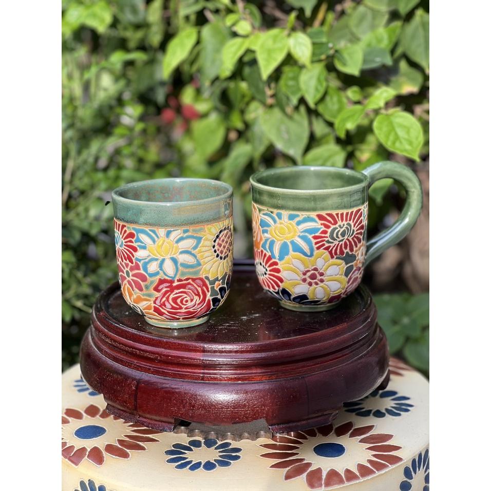 LY BÁCH HOA VẼ THỦ CÔNG GỐM SỨ NAM BỘ
