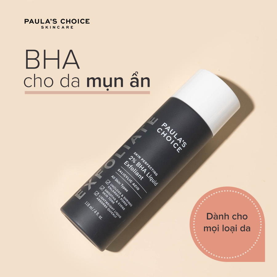 Dung Dịch Tẩy Tế Bào Chết 2% BHA Paula's Choice Skin Perfecting 2% BHA Liquid Exfoliant + Tặng Túi Đựng Mỹ Phẩm Cao Cấp