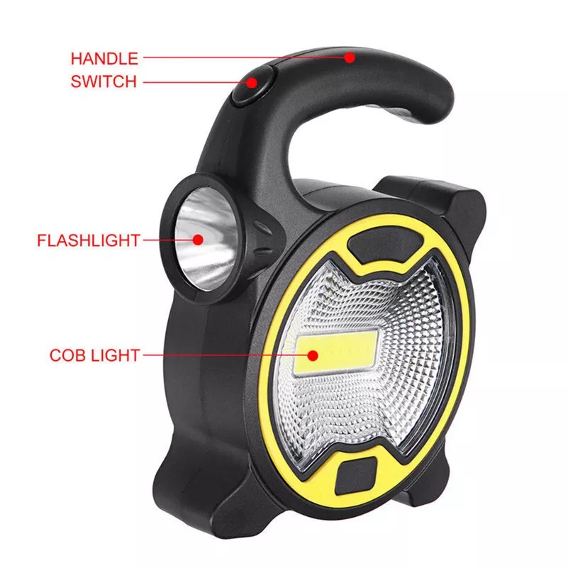Đèn Pin Cắm Trại LED COB Nhỏ Gọn - Đèn LED COB Siêu Sáng Kiểu Dáng Nhỏ Gọn Tiện Dụng Khi Dã Ngoại - Đèn LED COB 3 Pin AA