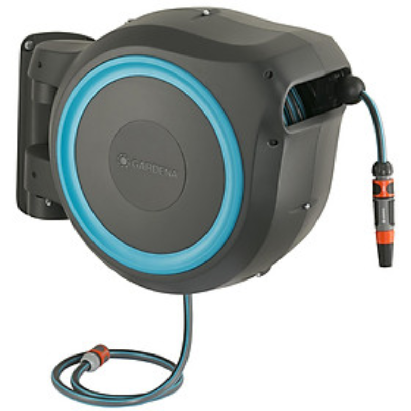 Bộ Vòi Tưới Cây Dây Cuốn Tự Động Gardena,  Dài 20m, Có Gá Treo Tường, Có Thể Nối Dài Dây, Nhập Đức