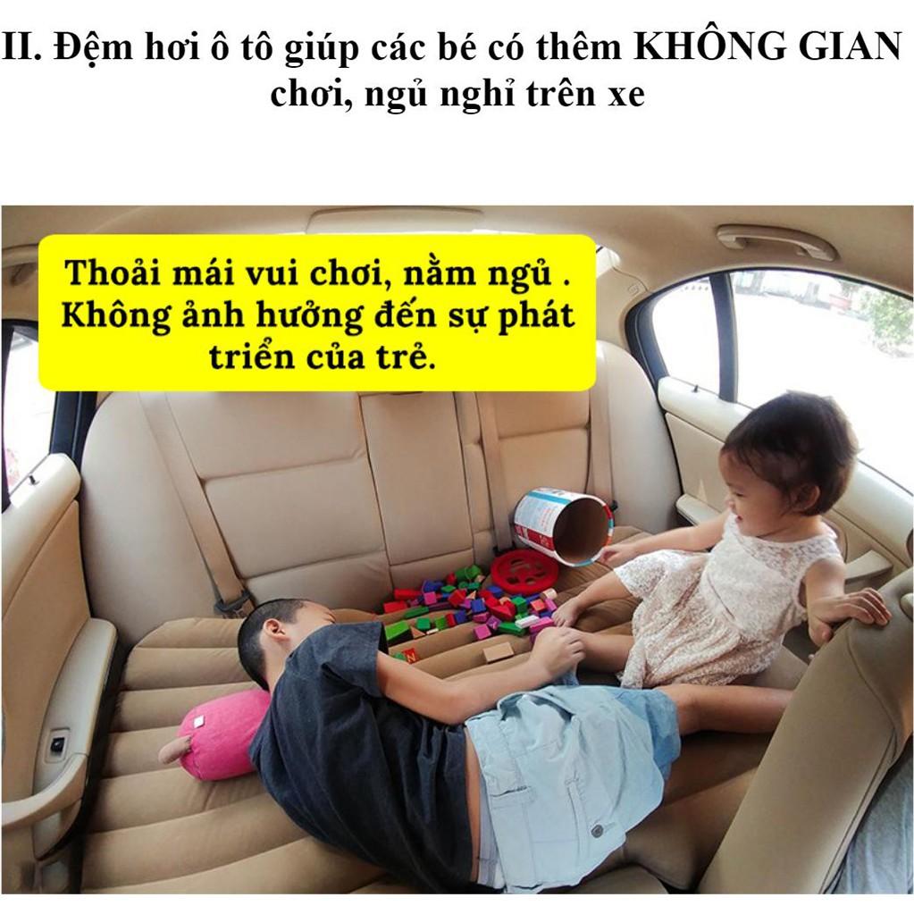 Đệm hơi ô tô, nệm hơi xe ô tô cao cấp hàng dày loại 1, tặng kèm bơm điện và bộ gối