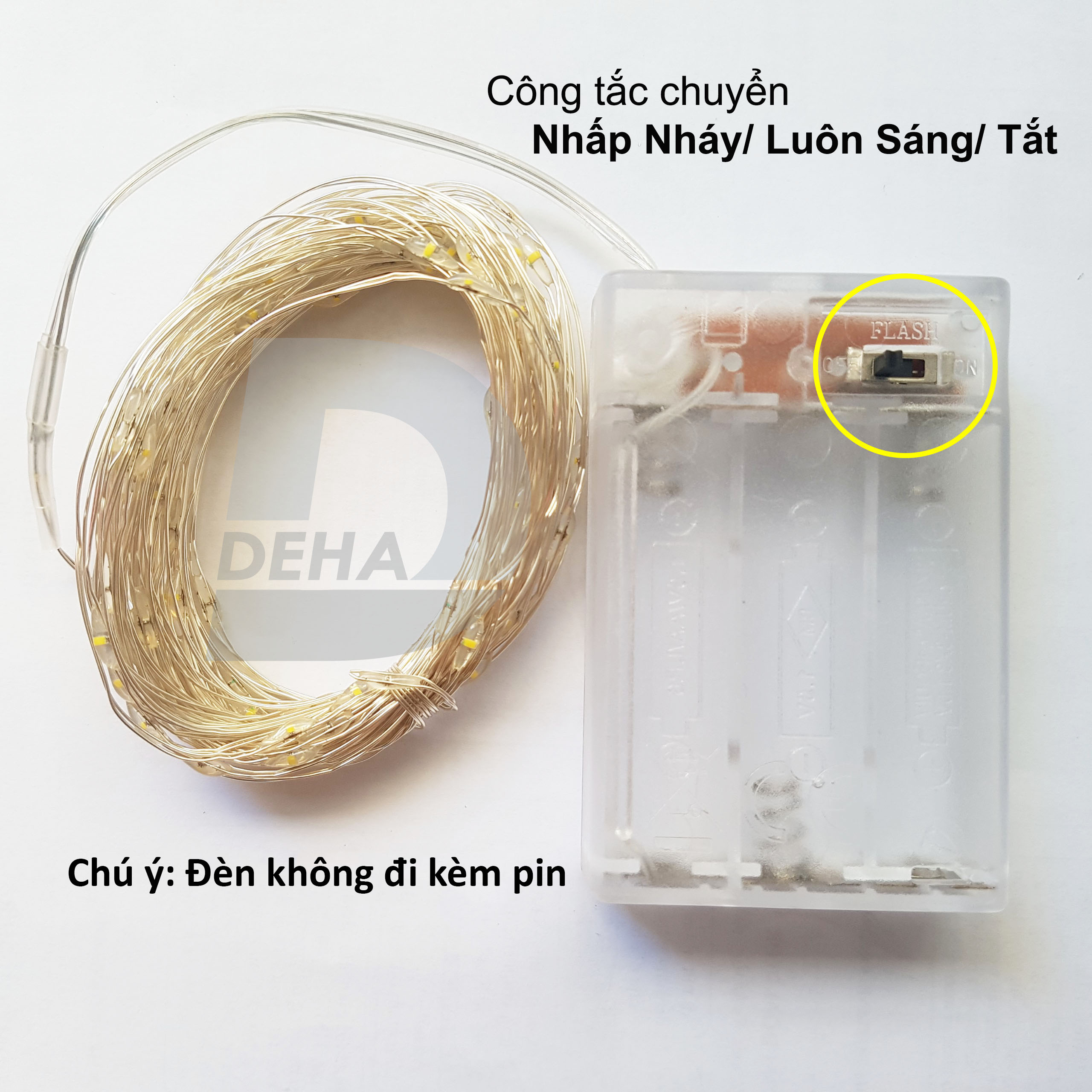 Dây đèn nháy Led đom đóm trang trí pin dây bóng đèn nháy cao cấp decor nhà cửa, lễ tết, lều trại du lịch, fairy light cao cấp (Tùy chọn màu và chiều dài dây)