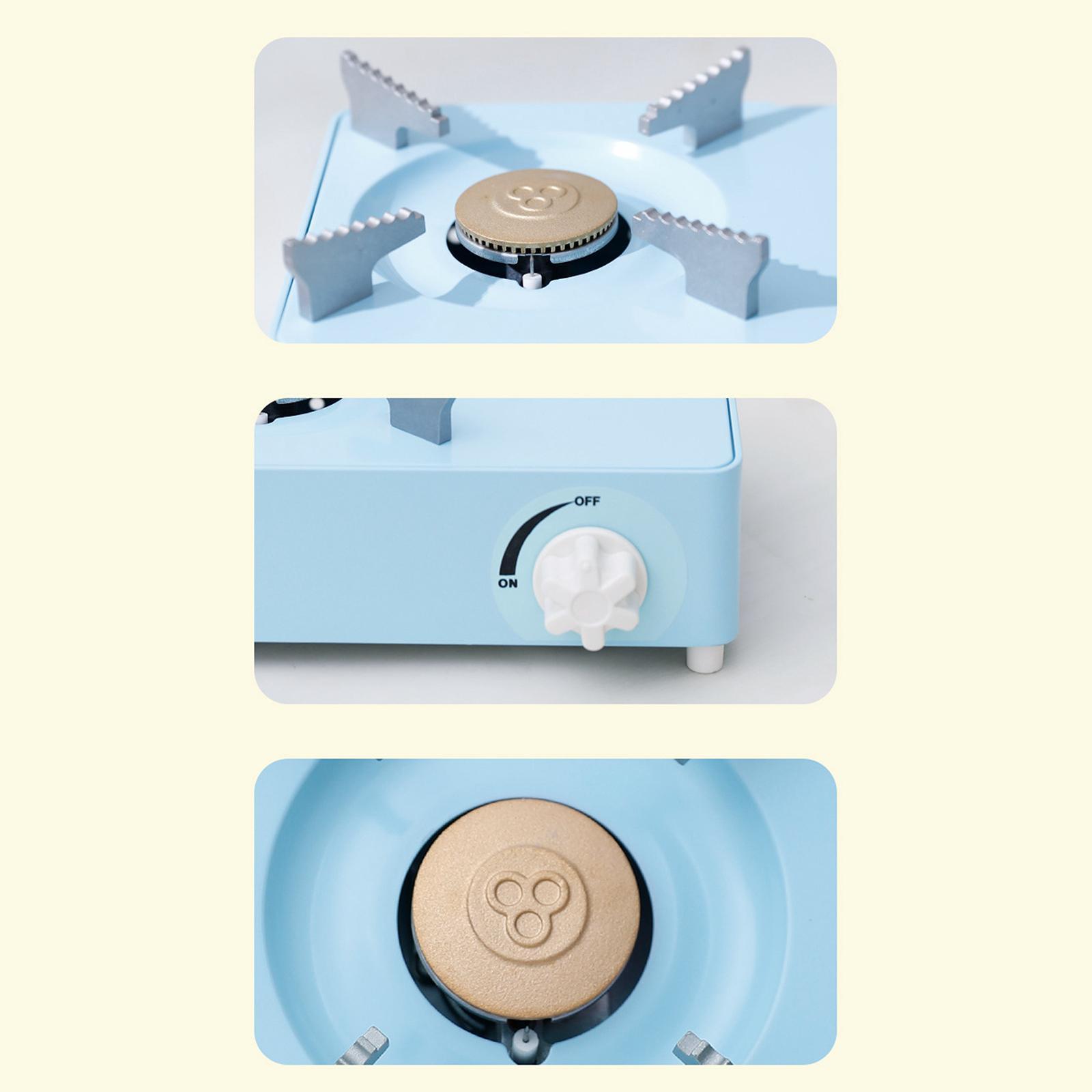 Portable Butane Gas Stove Burner Adjustable Aluminum Brass Burner Gas Cooker Stove Camping Stove for Outdoor Trekking Picnic Festivals