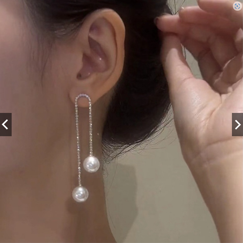 Khuyên Tai Dáng Dài Đính Hạt Ngọc Trai nhân tạo Thanh Lịch Mới Cho Nữ. xinh xắn
