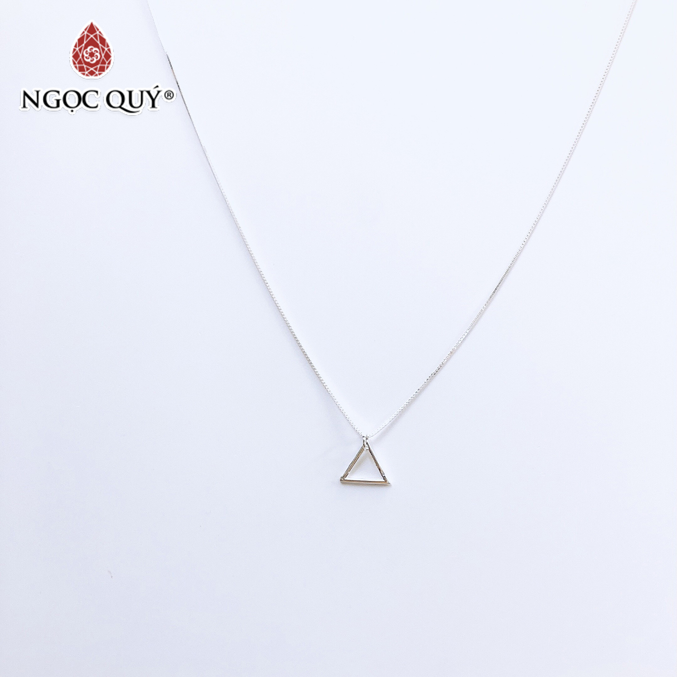 Dây chuyền bạc mặt tam giác - Ngọc Quý Gemstones