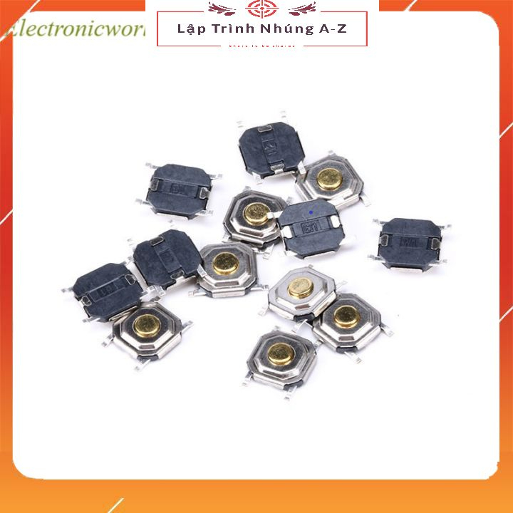 [Lập Trình Nhúng A-Z][53] Nút Nhấn 4x4mm Cao 1.5mm 4 Chân Đầu Đồng Chống Nước (10 Chiếc)