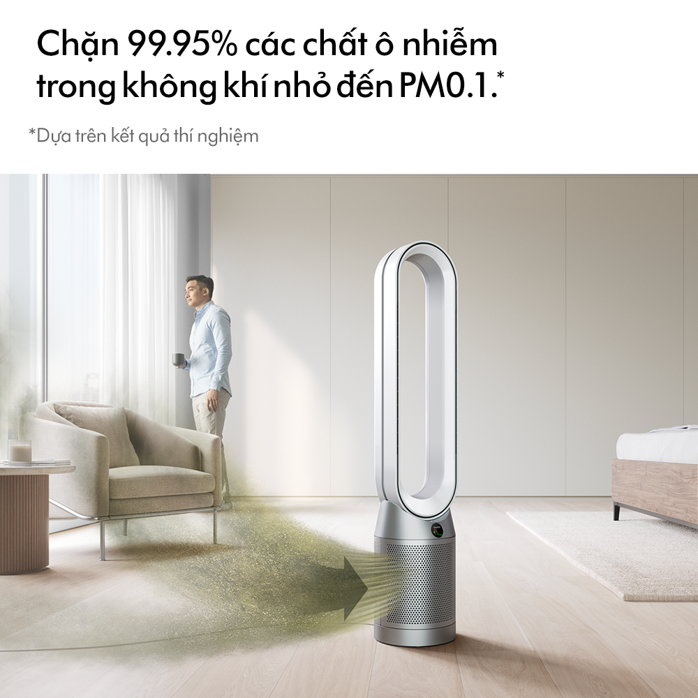 Quạt Không Cánh Lọc Không Khí Dyson Purifier Cool TP07, Máy Lọc Không Khí Với Bộ Lọc Hepa Loại 99% Vi Khuẩn, Bụi Mịn