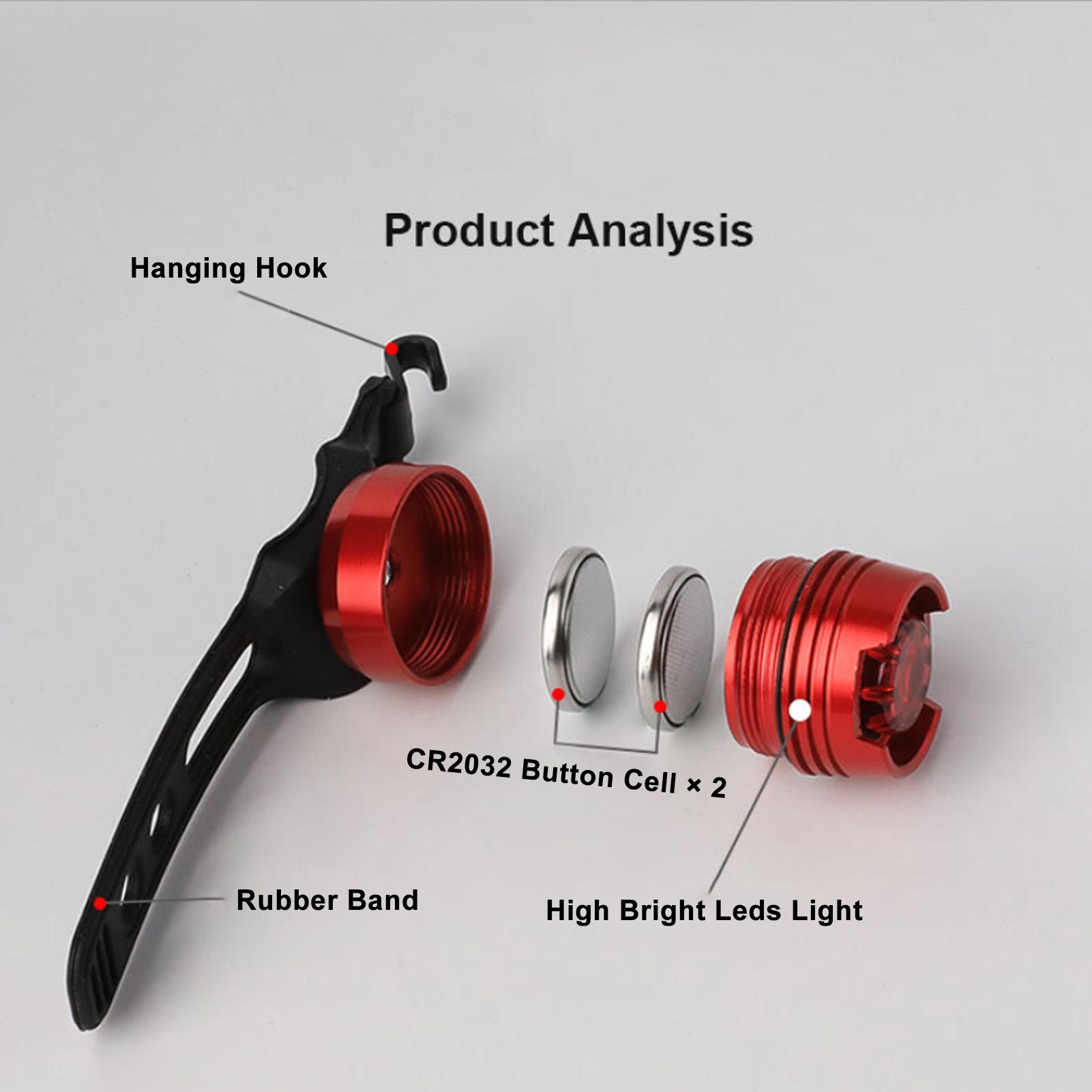 Bộ 4 Cái Đèn Đuôi Xe Đạp Có Cảnh Báo Ánh Sáng Thân Nhôm Chống Thấm Nước An Toàn Bicycle Tail Lights