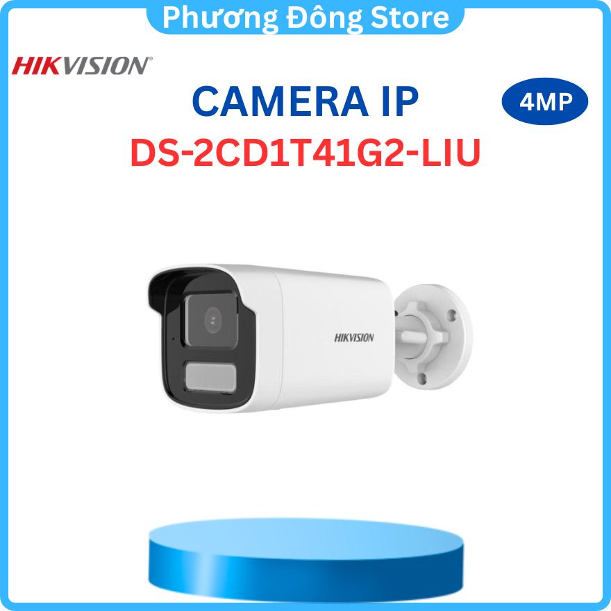 Camera IP HIKVISION thân trụ DS-2CD1T21G2-LIU 2MP hồng ngoại 50m, Micro thu âm, Cảnh báo chuyển động, đèn kép ,.-Hàng chính hãng