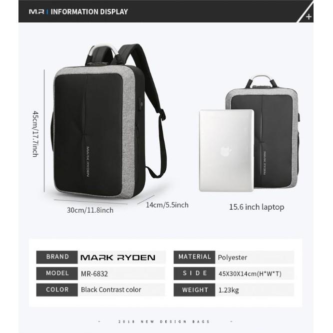 Balo laptop Mark Ryden có khóa chống trộm – LOCKME II - ShopToro - AsiaMart