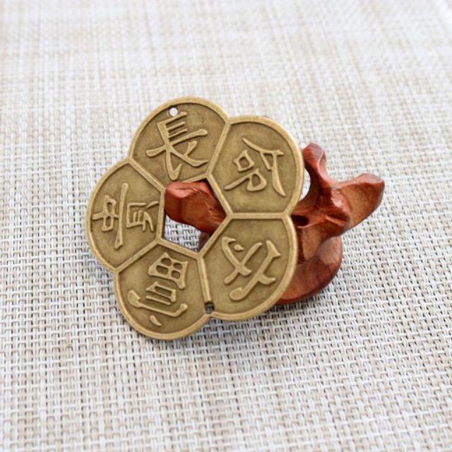 ĐỒNG TIỀN xu HOA MAI bằng đồng