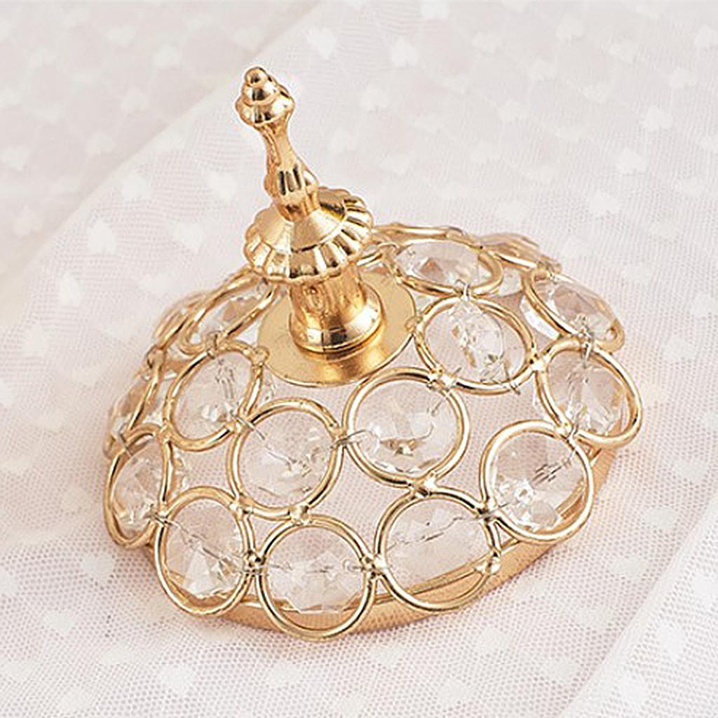 2 Pieces Crystal Crystal Tealight Candle Holder