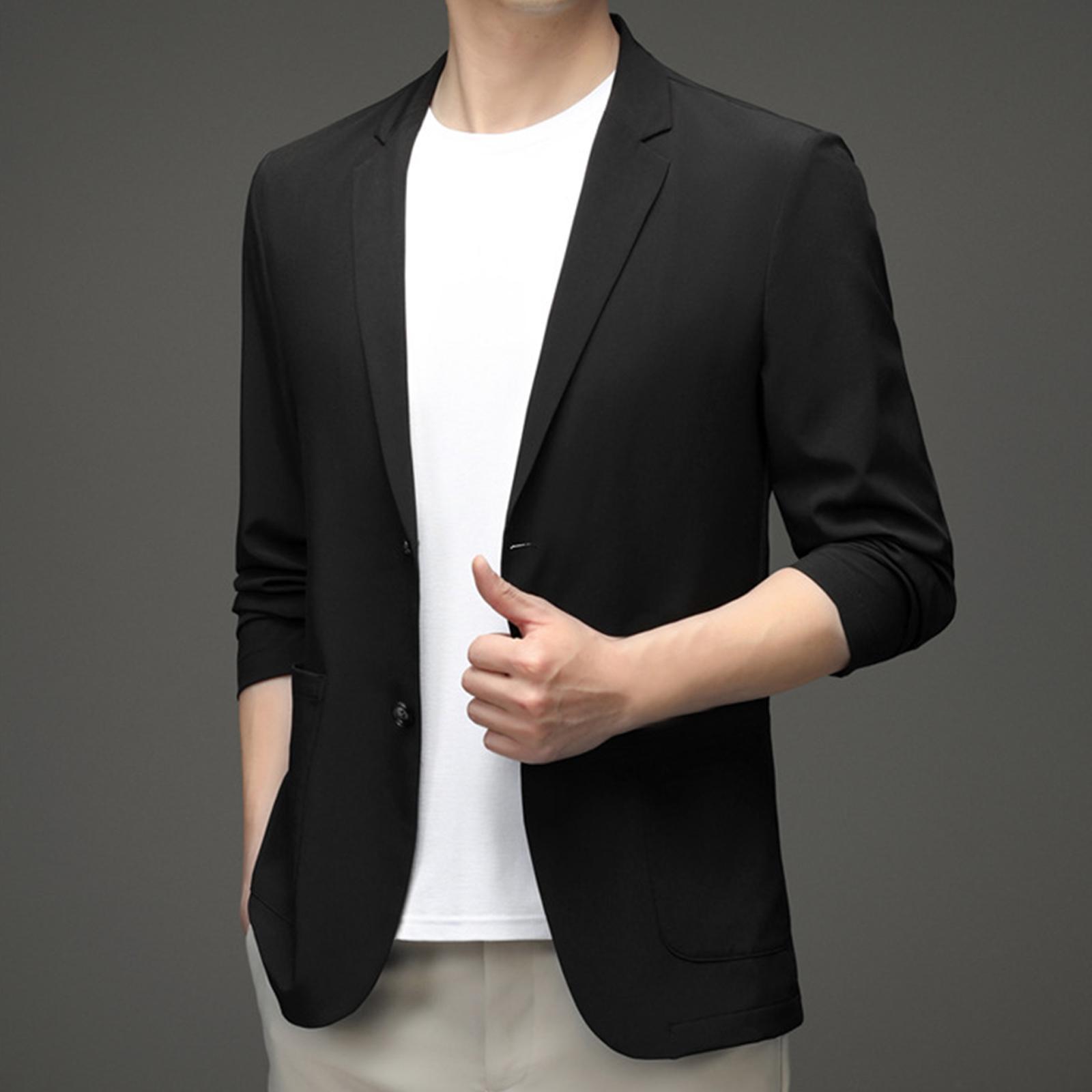 Suit Jacket Men Suit Men, Breathable Stylish Lightweight Mens Suit Coats Mens Sport Coats and Suit for Travel Wedding Business
