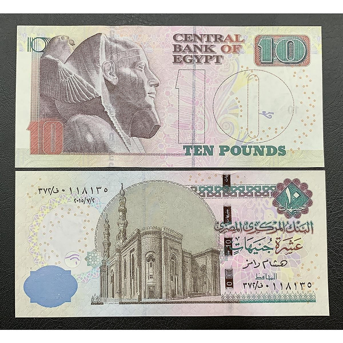 Egypt 10 Pound Ai Cập tượng nhân sư Mới 100% UNC