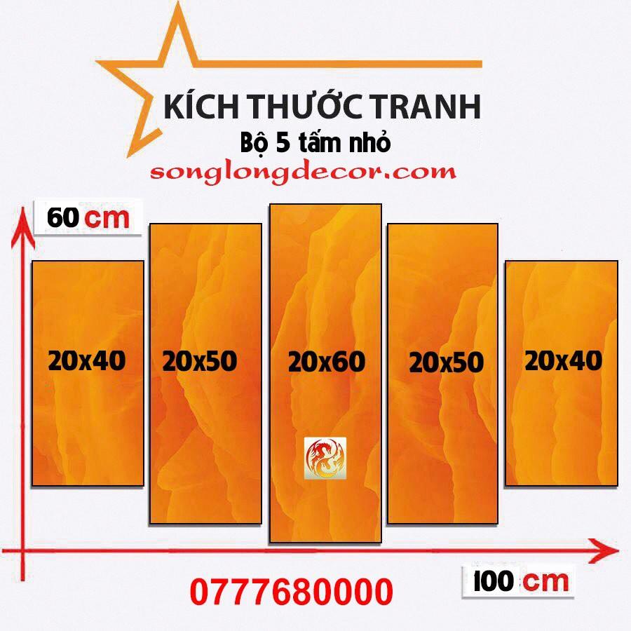 TRANH DÁN TƯỜNG KHUNG GỖ CÔNG GIÁO BỘ 5 TẤM