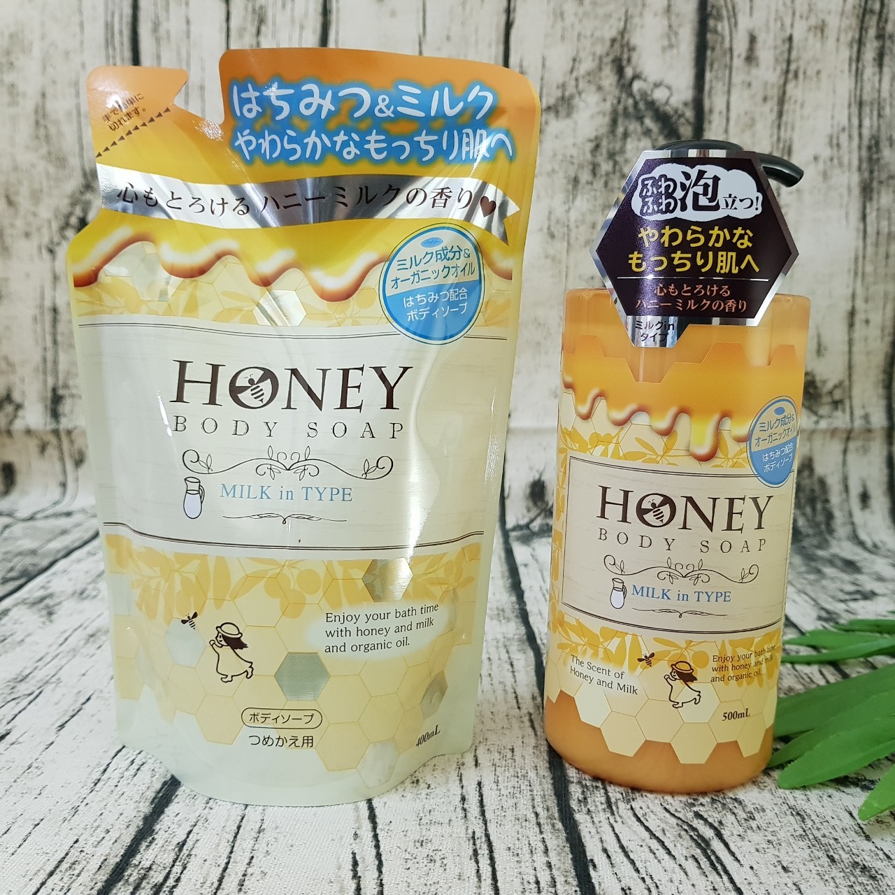 Sữa Tắm Dưỡng Trắng Da Tinh Chất Sữa Tươi (Túi) 400ml Và Mật Ong Nhật Bản HONEY MILK (Chai) 500ML