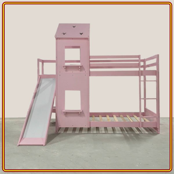 Giường 2 tầng 200m x 105cm Tundo màu hồng