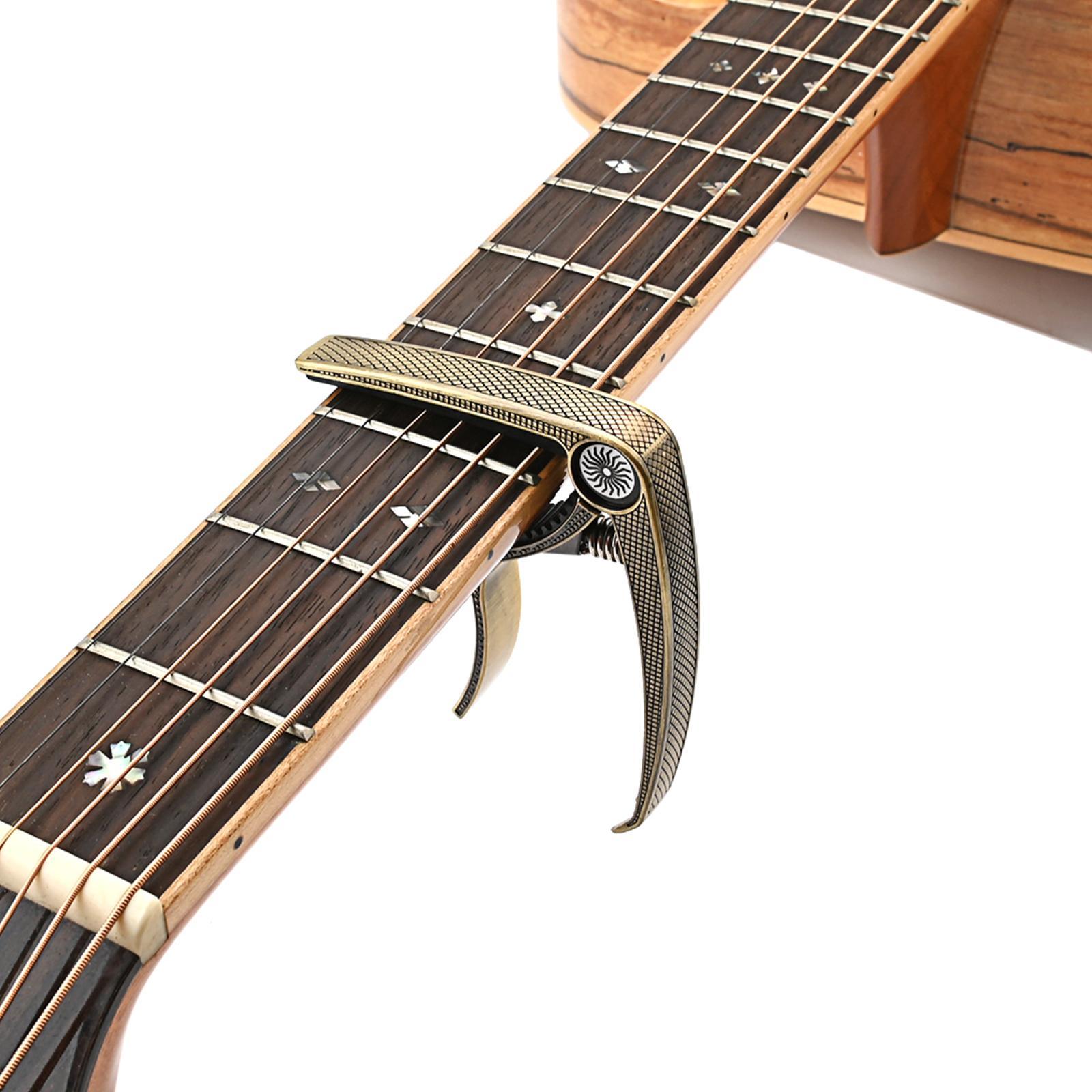 Guitar Capo Acoustic Clip Quick Change Clamp Key for Electric Guitar Ukulele