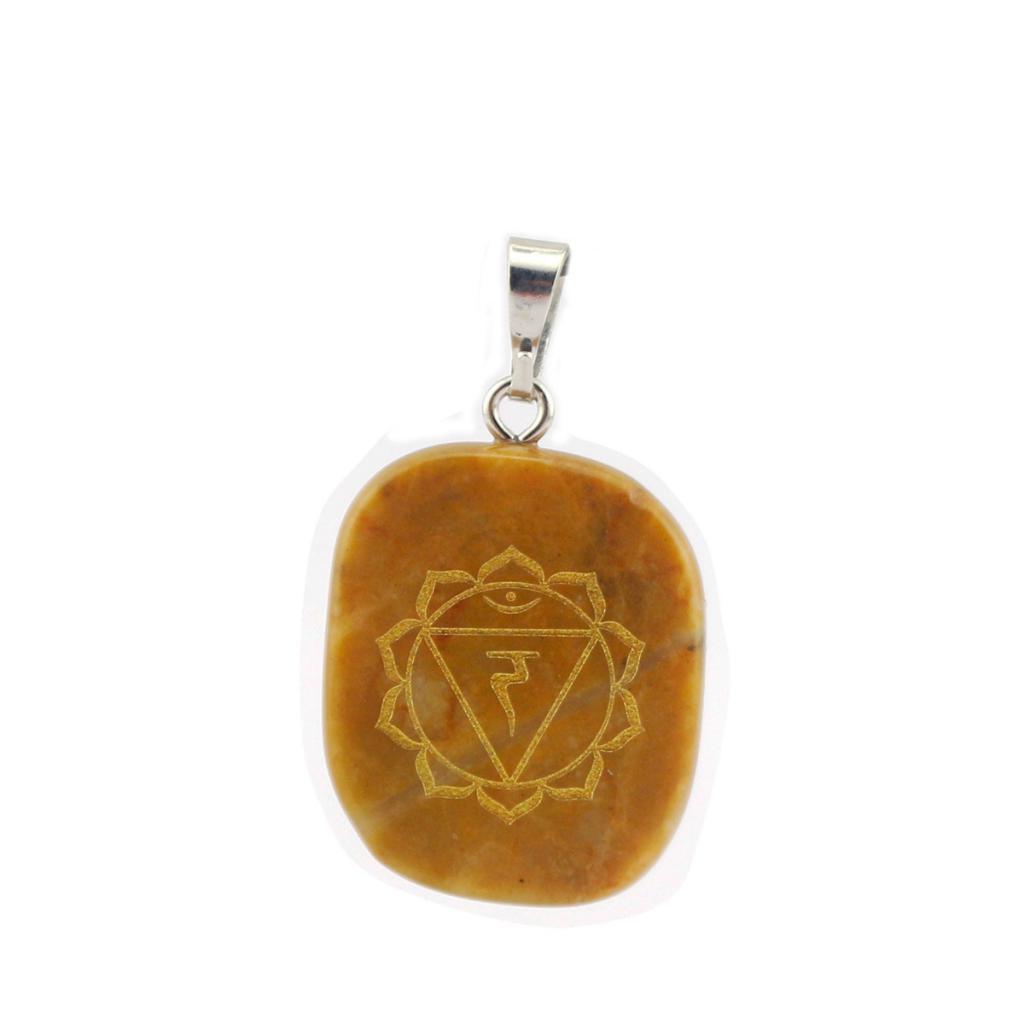 Engraved Reiki Crystal Pendants for Kids Friends Gift Collectables Craft B