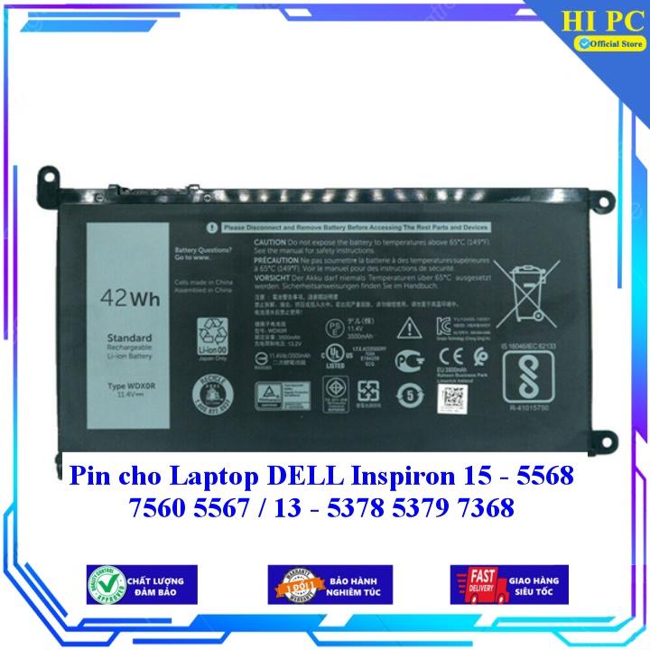 Pin cho Laptop DELL Inspiron 15 - 5568 7560 5567 / 13 - 5378 5379 7368 - Hàng Nhập Khẩu