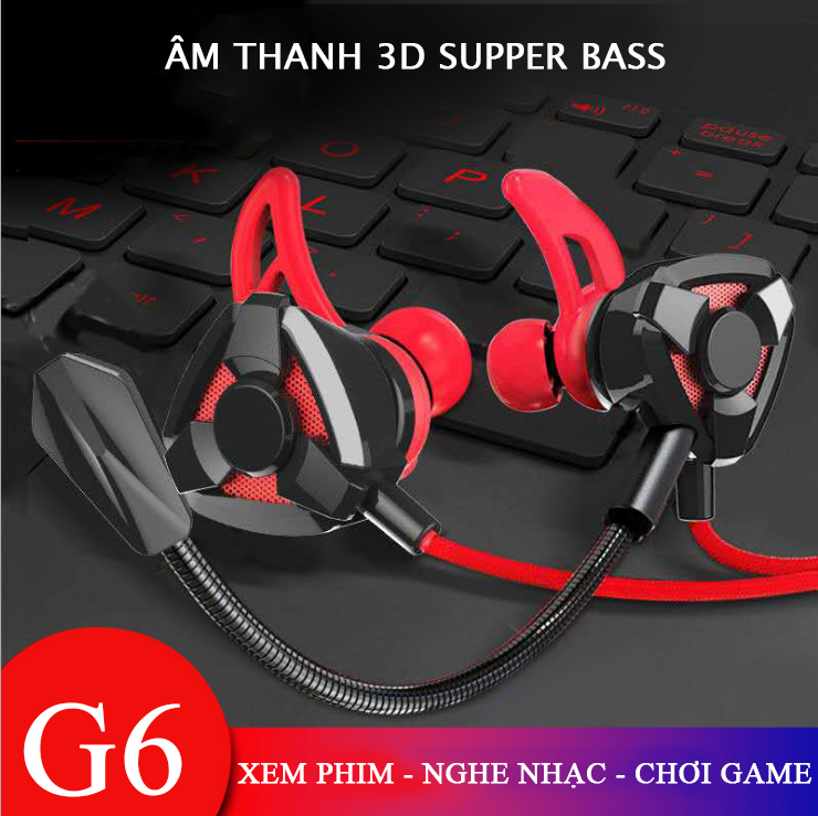 Tai Nghe Gaming Có Mic Rời Loa Siêu Trầm 3D G6 PRO GAMER Dành Cho Game Thủ Chơi Game Điện Thoại, Máy Tính - Hàng nhập khẩu