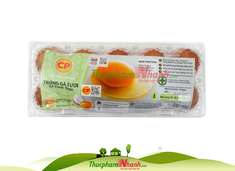 - Trứng gà CP loại 3 - Khay 10 trứng