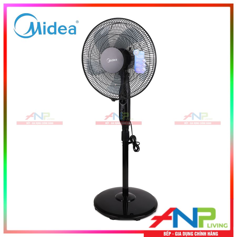 Quạt Đứng 5 Cánh Midea FS40-15Q (Công Suất 55W - 3 Chế Độ Gió - Có Chức Năng Hẹn Giờ) - Hàng Chính Hãng