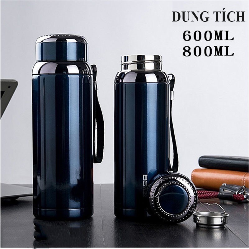 Bình Giữ Nhiệt Giữ Lạnh -Thể Thao Dung Tích Lớn, Thép Không Gỉ Inox 304, Giữ Nhiệt Nóng