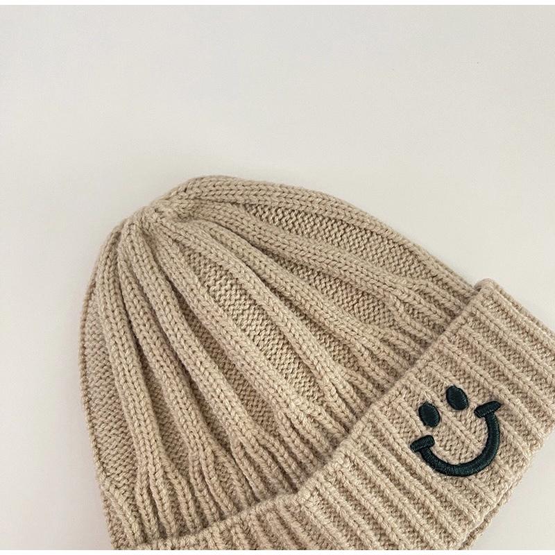 Mũ Len Mặt Cười Cho Bé 06