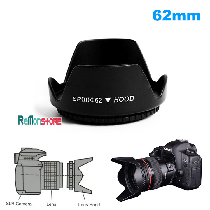 Lens hood Loa che nắng hoa sen vặn ren ống kính Phi 62mm