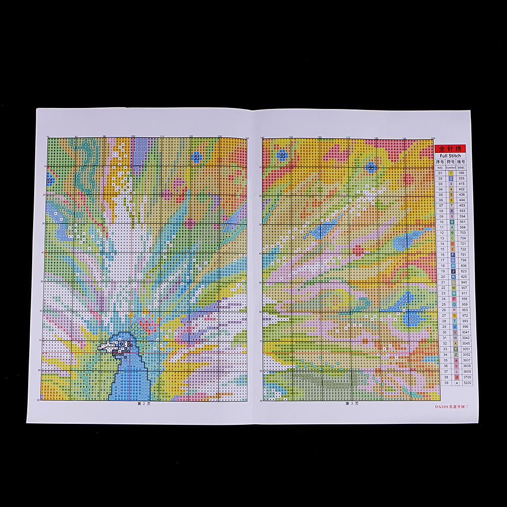 Stamped & Counted Cross Stitch Kits DIY Embroidery Kit Needlecrafts - Peacock Pattern