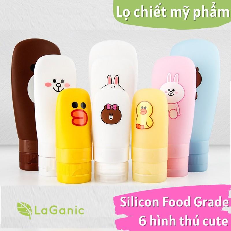 Lọ chiết mỹ phẩm du lịch silicon hình thú cute 30ml, 60ml, 90ml