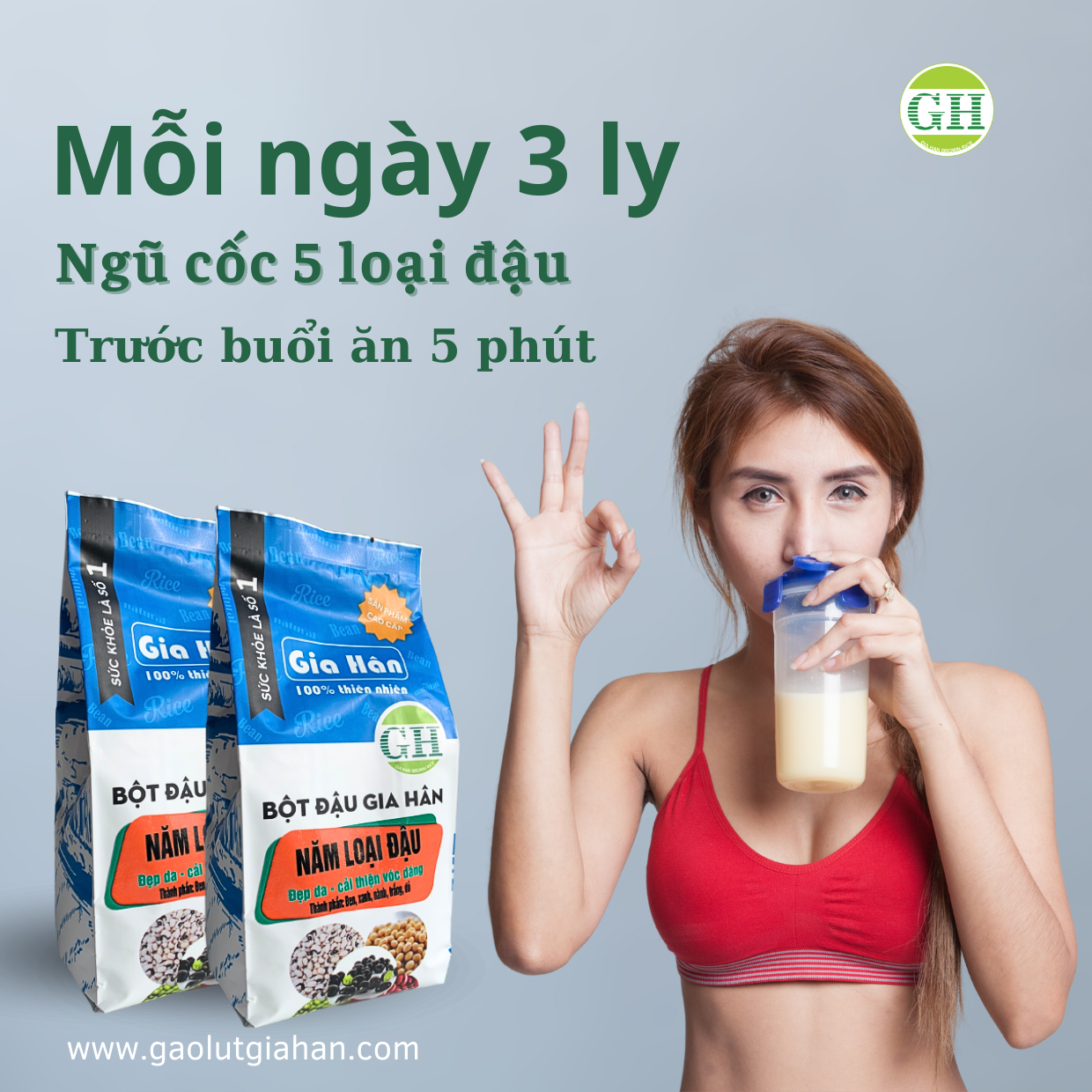 Bột 5 loại đậu tăng cân - tăng vòng 1 - đẹp da GIAHAN FOOD giúp. Bột 5 thứ đậu, đậu đen xanh lòng,đậu đỏ,đậu xanh và gạo lứt