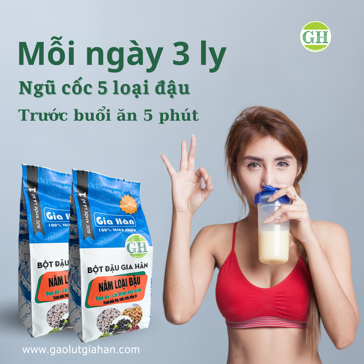 Hình ảnh Bột 5 loại đậu tăng cân - tăng vòng 1 - đẹp da ( 400g ) GIAHAN FOOD giúp. Bột 5 thứ đậu, đậu đen xanh lòng,đậu đỏ,đậu xanh và gạo lứt